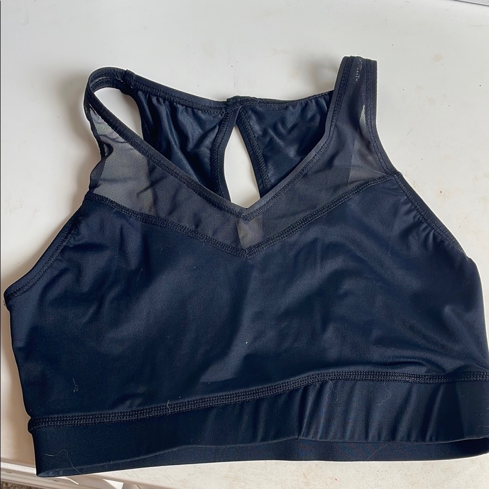 Balera Black Sports Bra with Racerback Design